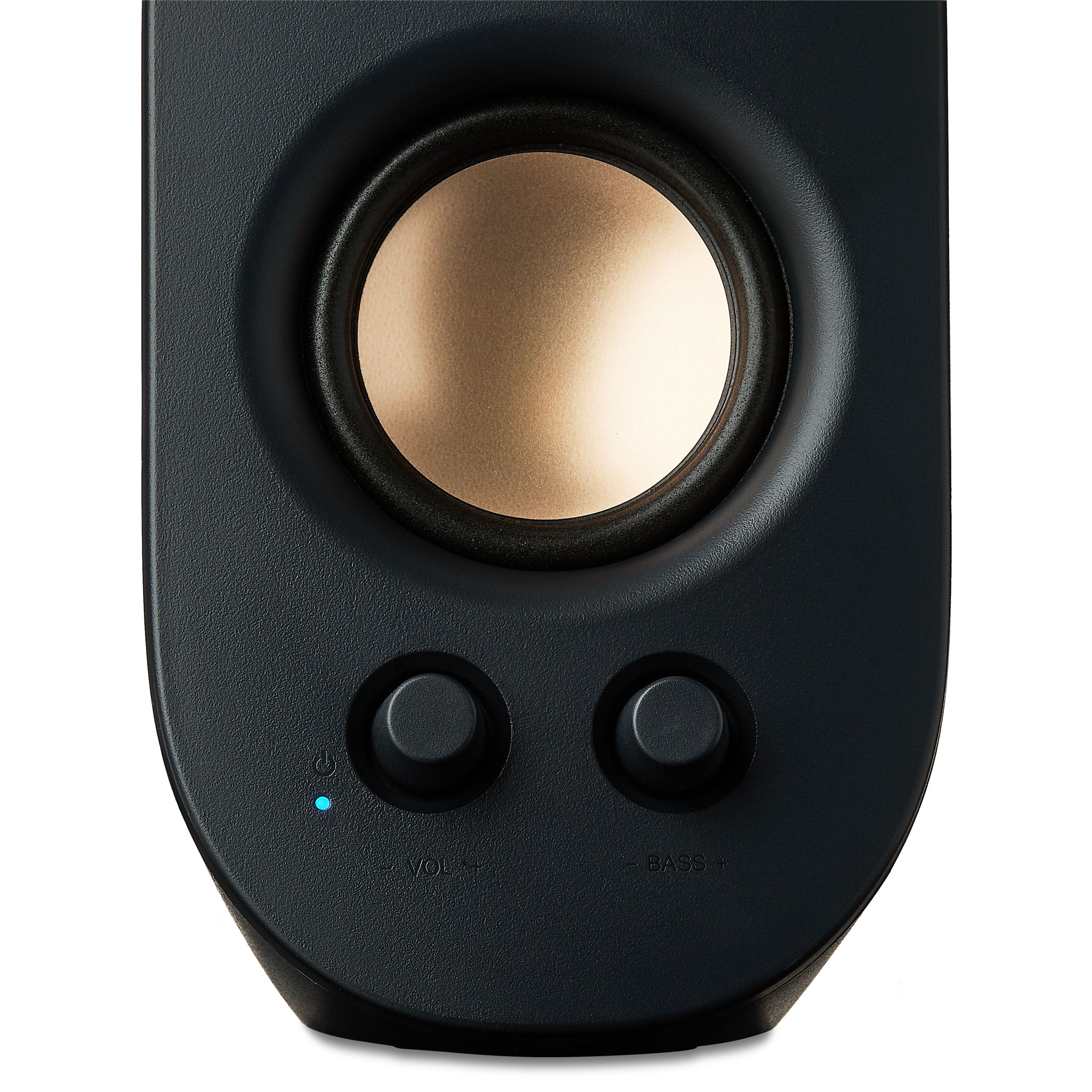 AC Powered Computer Speakers with Volume and Bass Controls, 7.32" Height