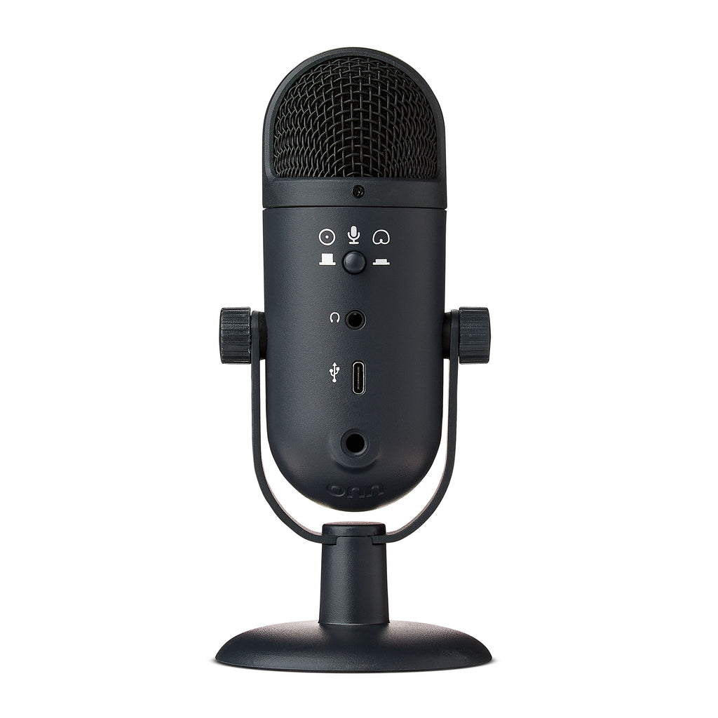 USB Dual-Pattern Microphone W/Volume/Mute Controls and 3.5Mm Headphone Jack, Black