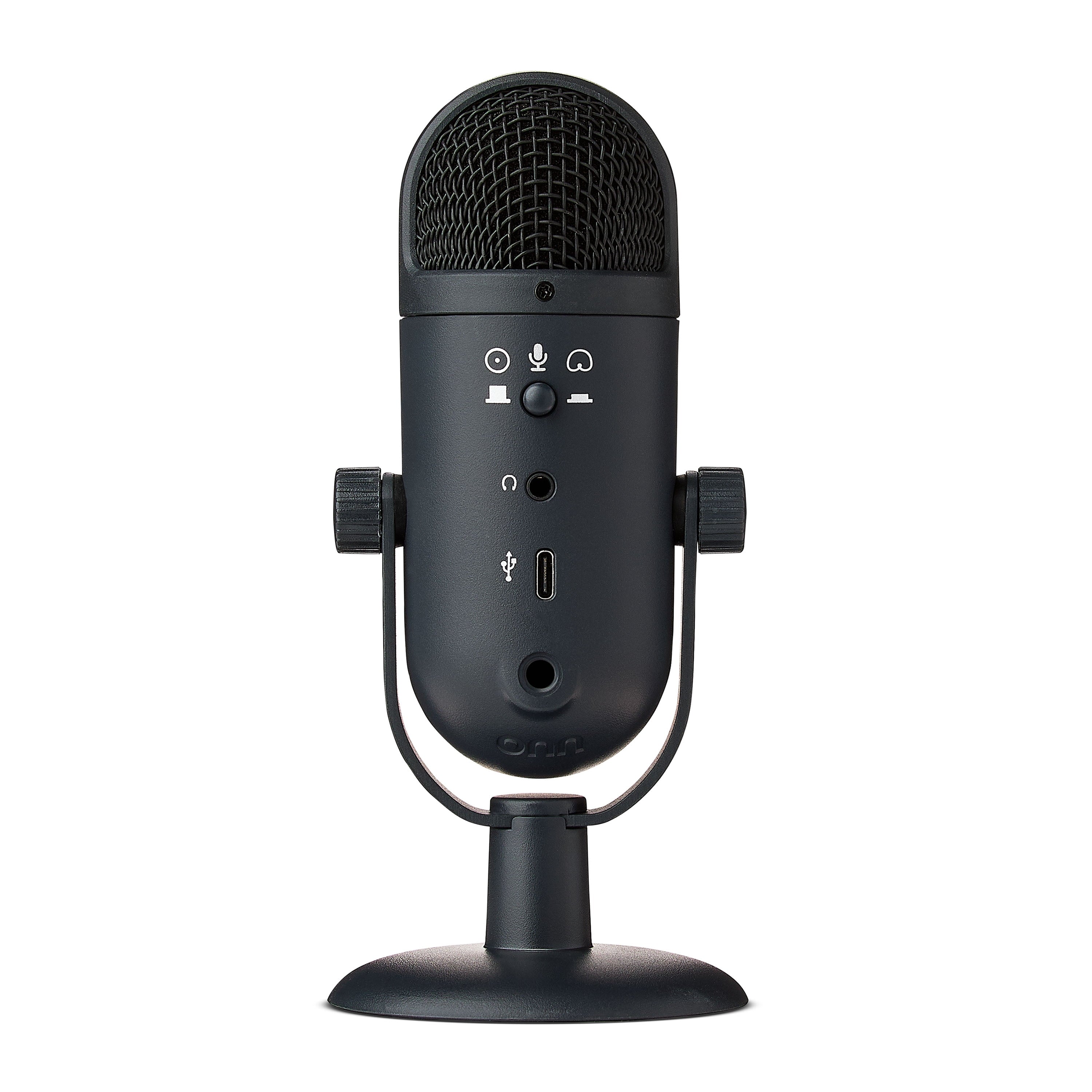 USB Dual-Pattern Microphone W/Volume/Mute Controls and 3.5Mm Headphone Jack, Black