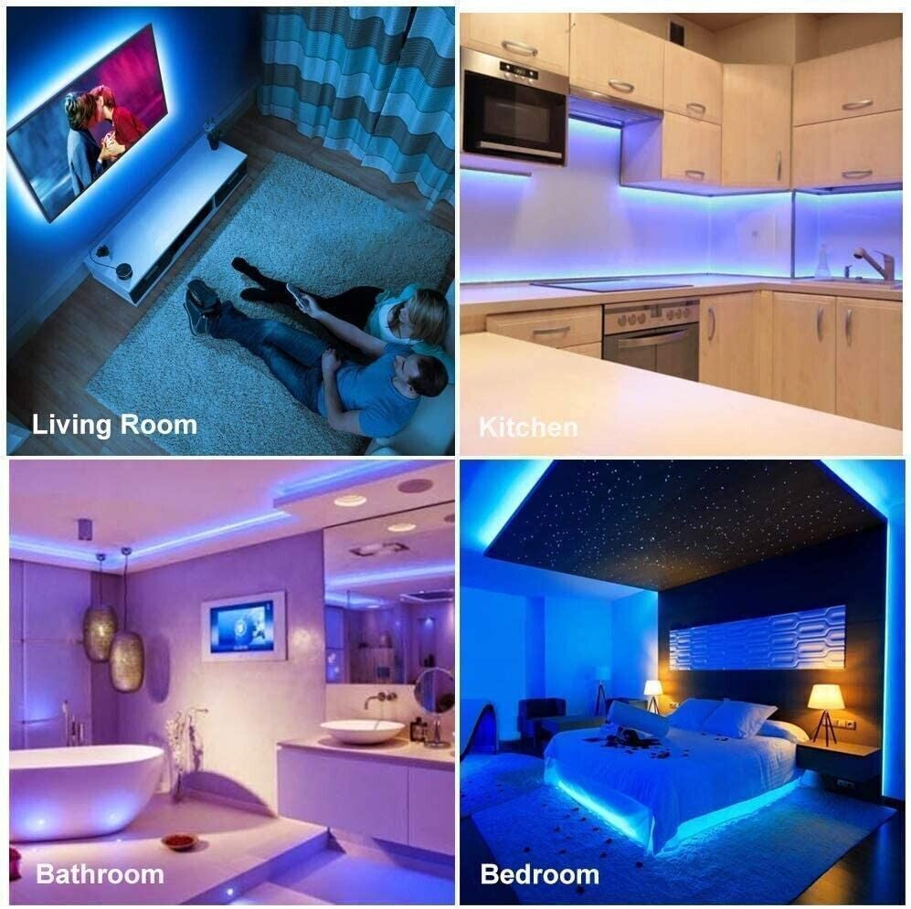 32Ft LED Strip Lights Remote Control Bedroom for Indoor Outdoor Use