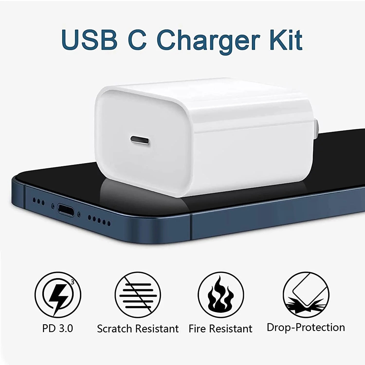 Phone Charger 6Ft Charging Cable and Wall Charger Power Adapter Plug Block Compatible with Iphone 14 Pro Max 13 12 X/8/8 Plus/7/7 Plus/6/6S/6 Plu/5S/Se/Mini/Air/Pro