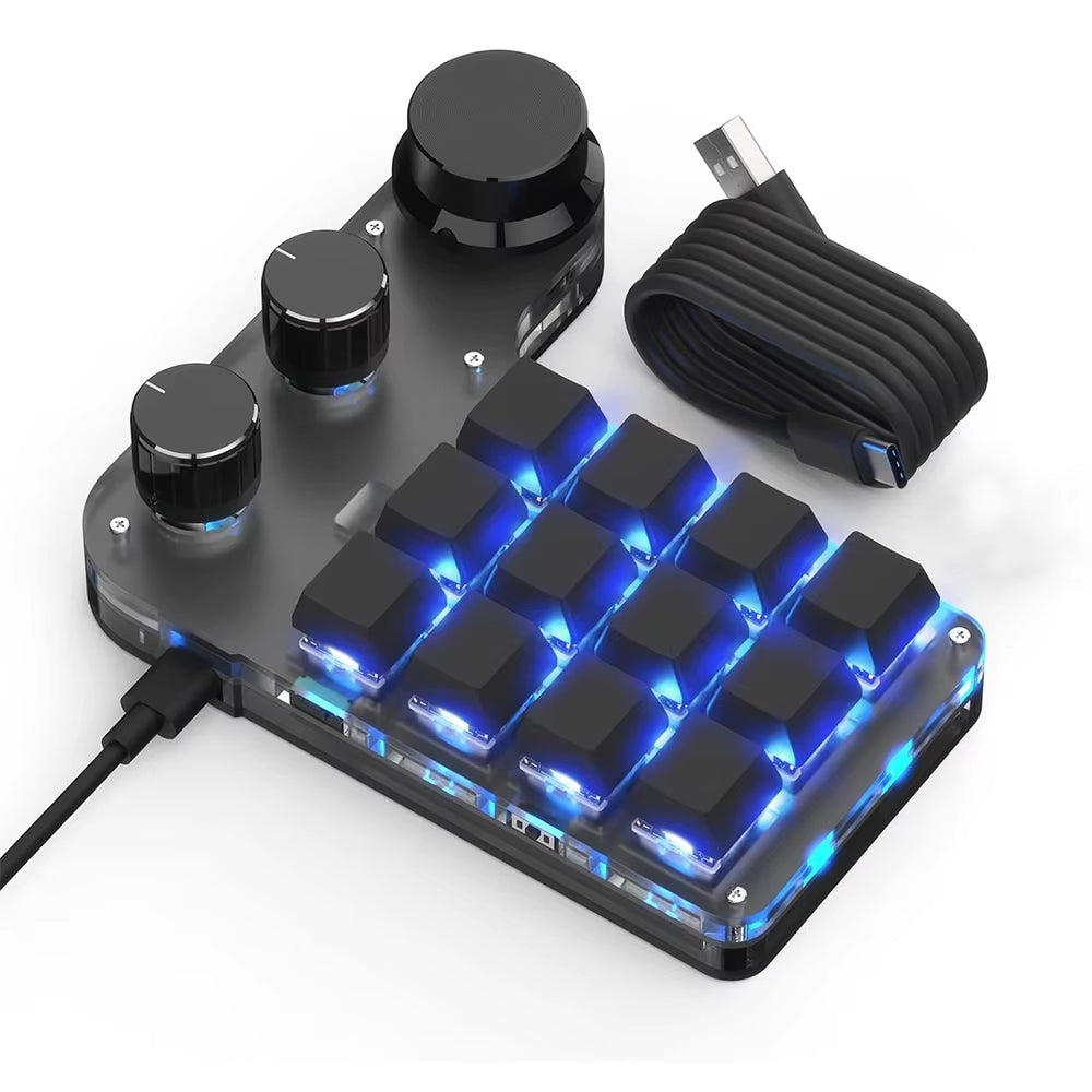 NEW Macro Programming Keyboard Bluetooth Custom Game Keyboard RGB Hot Swappable Keyboard for PS AI Painting IPAD MINI Keyboard